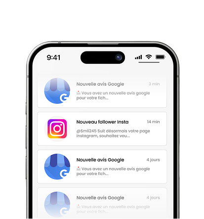 Iphone avec plusieurs notification a l'écran
