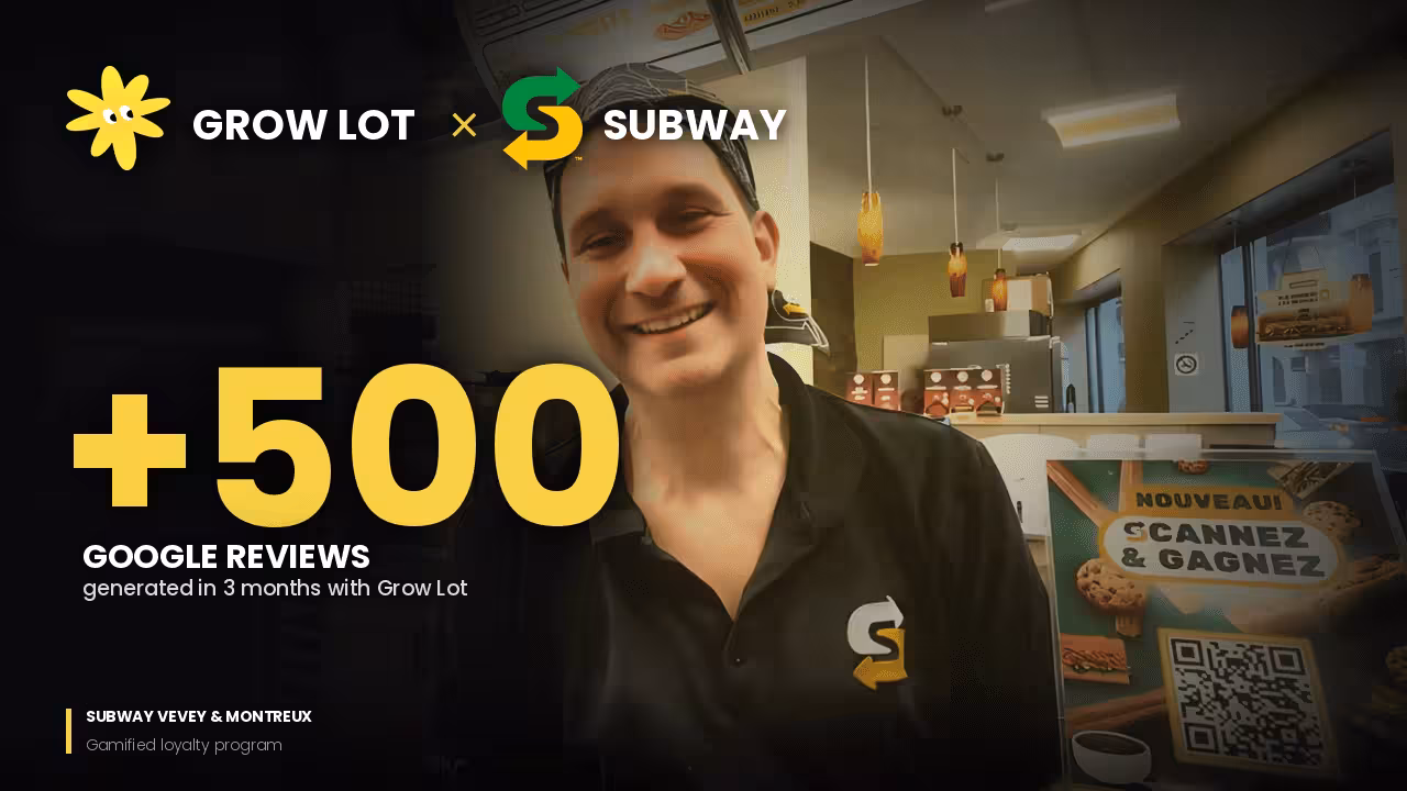 Customer testimonial — Frédéric Chevalier, Subway Vevey — Grow Lot digital loyalty program