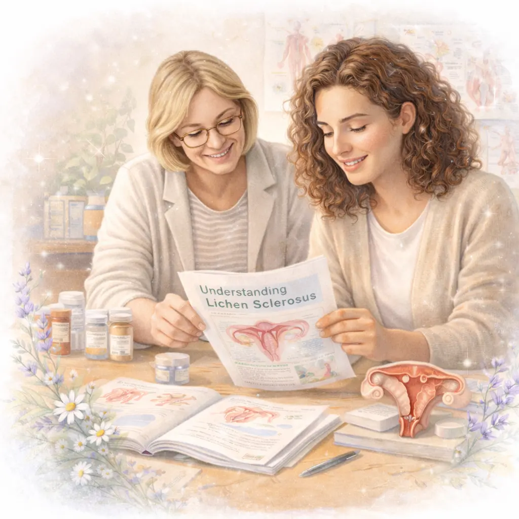 3 coworkers in a brick office with books in the background 