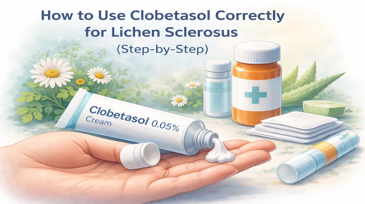 This is how clobetasol is actually meant to be used for lichen sclerosus in real life, not in theory.