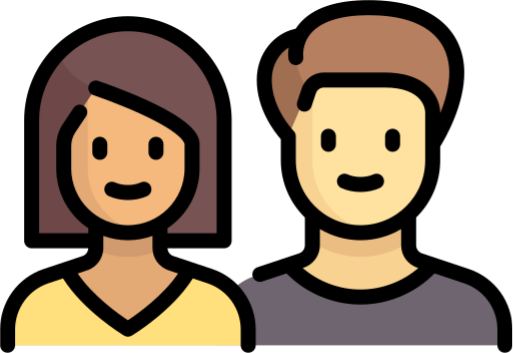 Icon showing two adults, one man, one woman