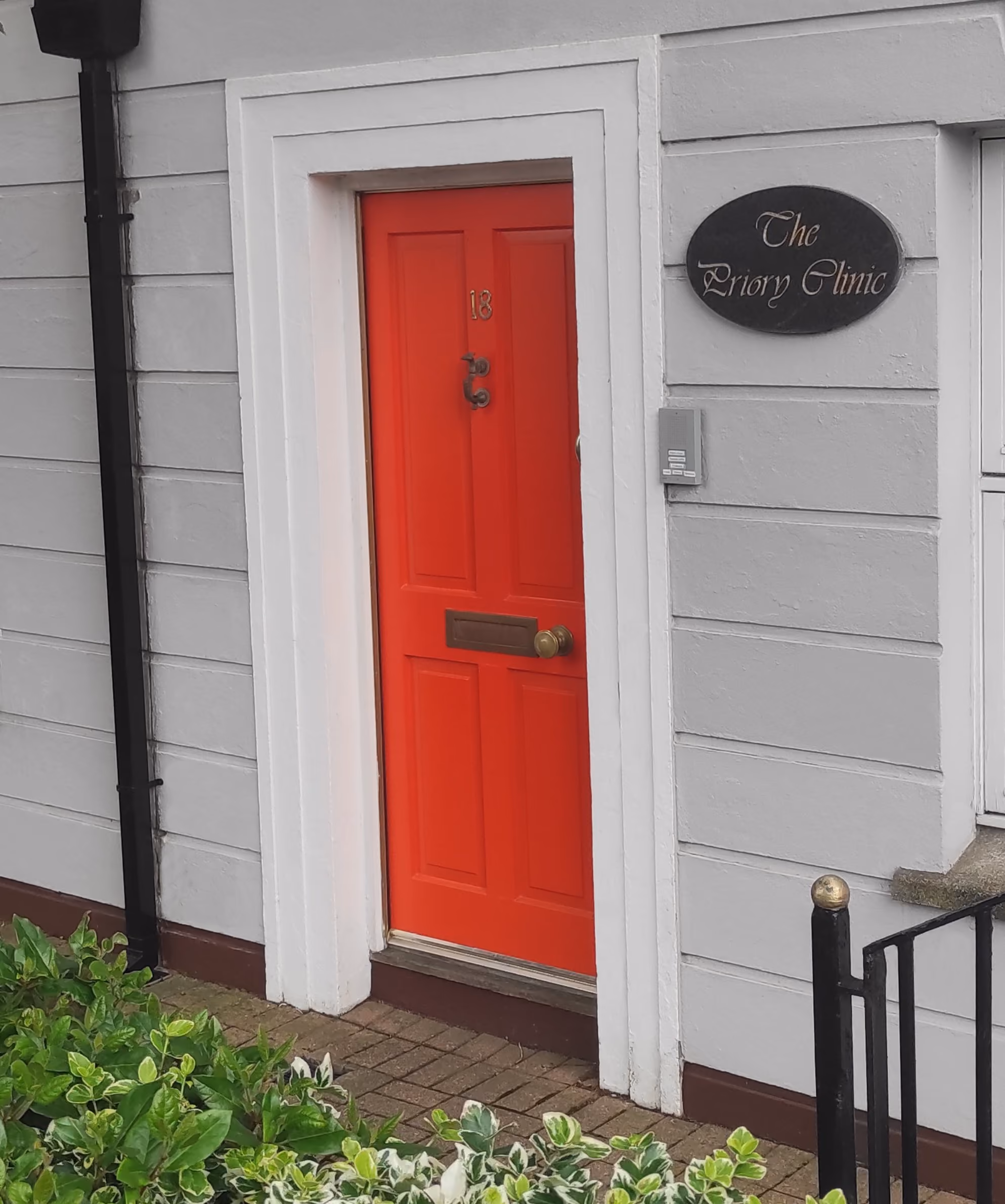 The front door of Deirdres office