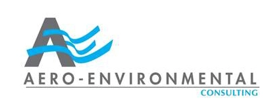 Aero-Environmental Consulting logo featuring a stylized letter A with blue wave lines to the right.