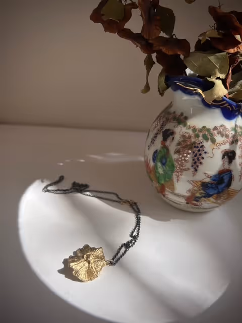 Gold Seed Pod Necklace