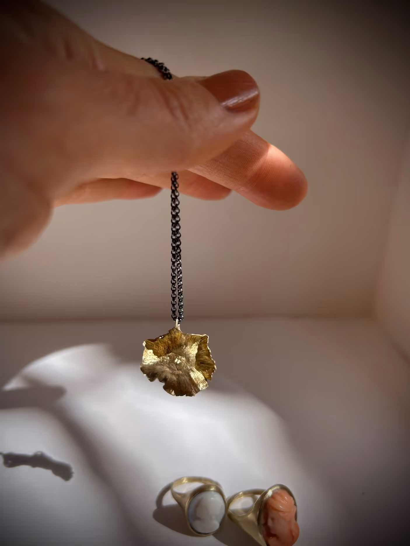 Gold Seed Pod Necklace