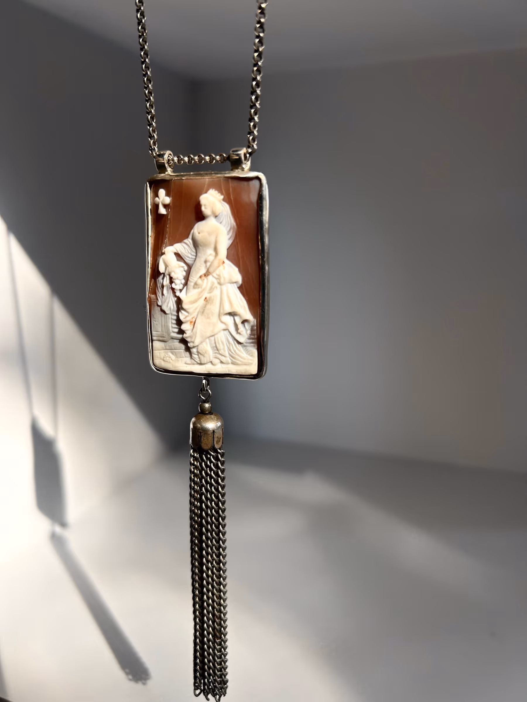 Antique Shell Cameo Necklace