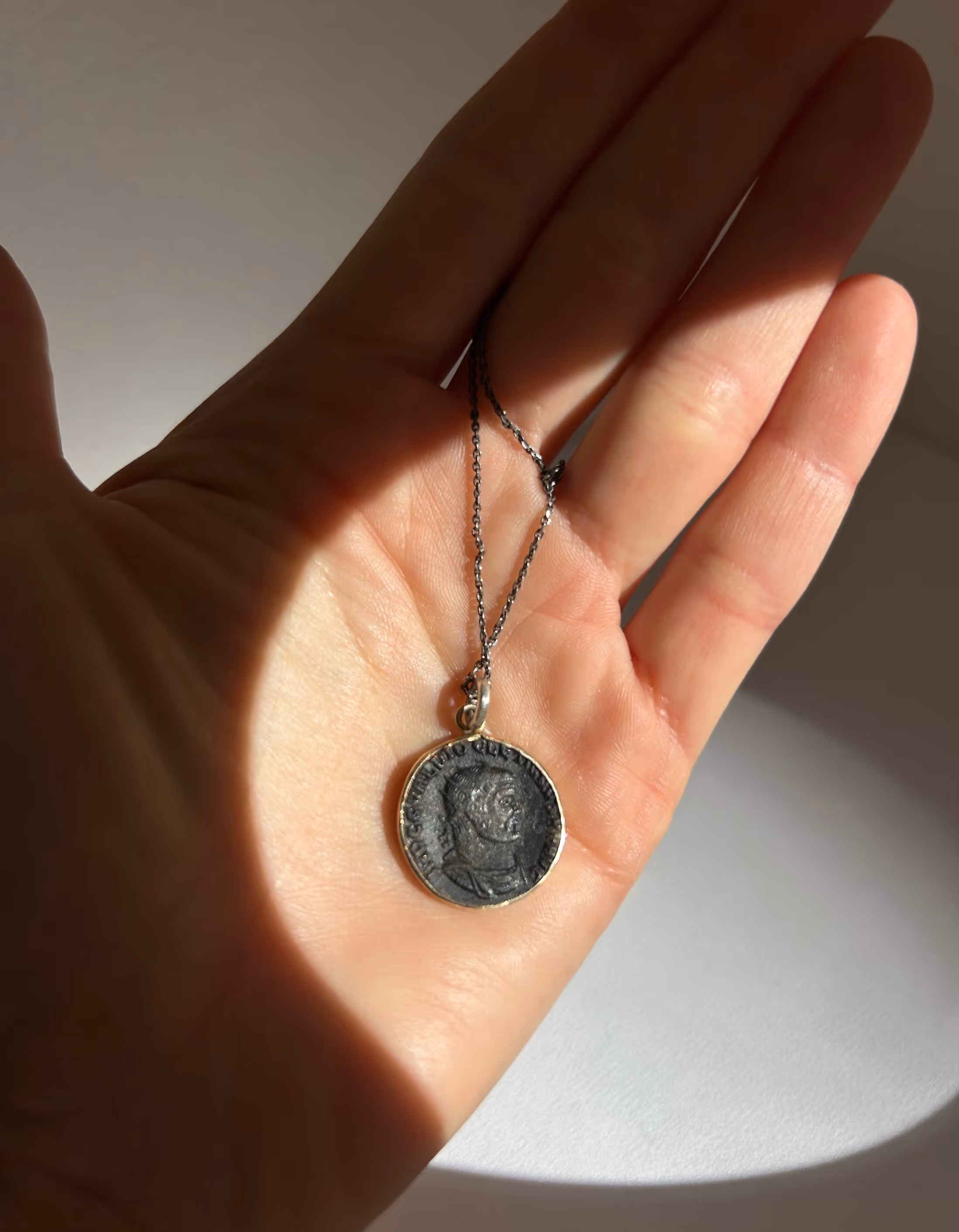 Ancient Roman Coin Pendant Necklace