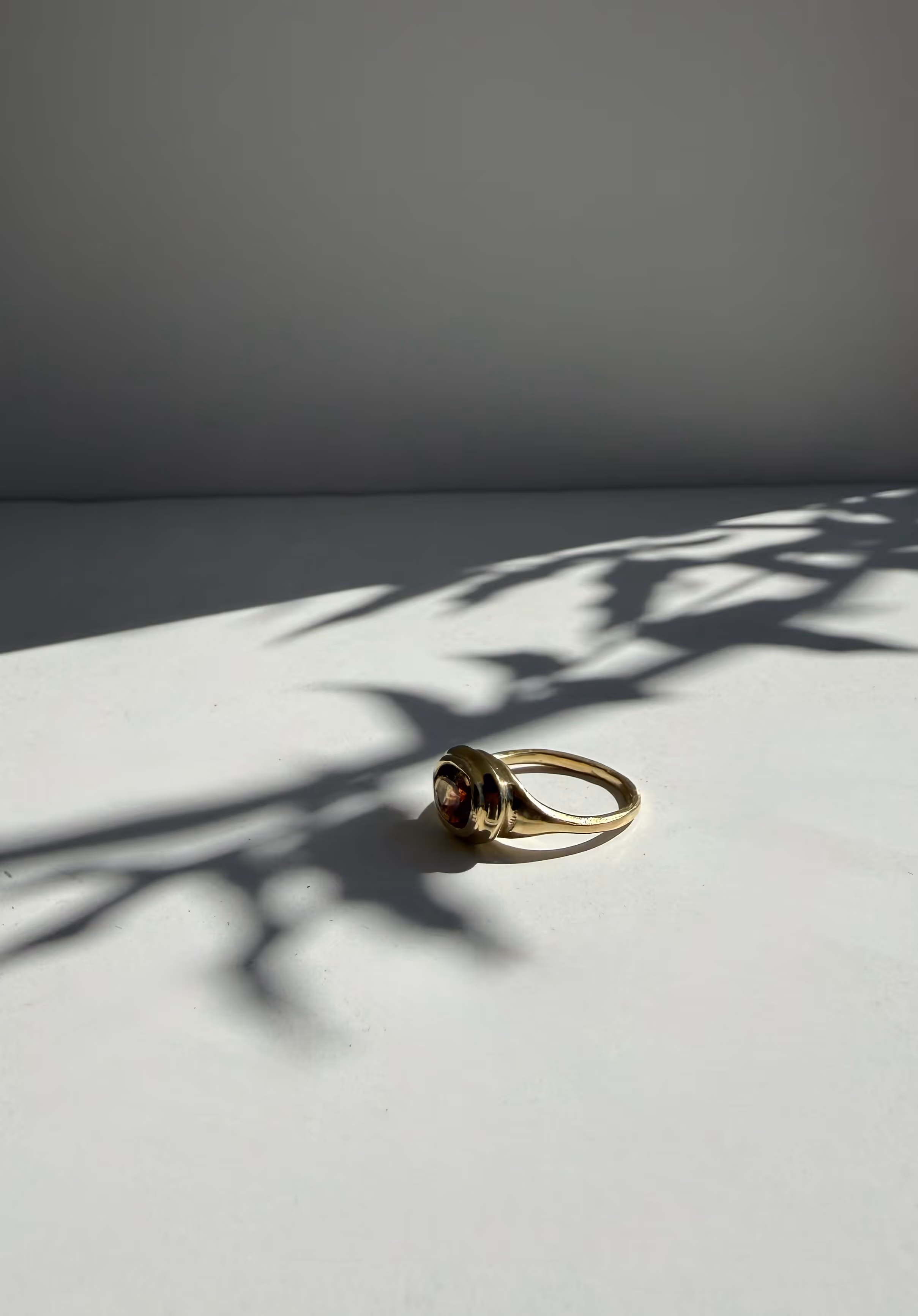 Volterra Ring — 14ct Gold & Oregon Sunstone