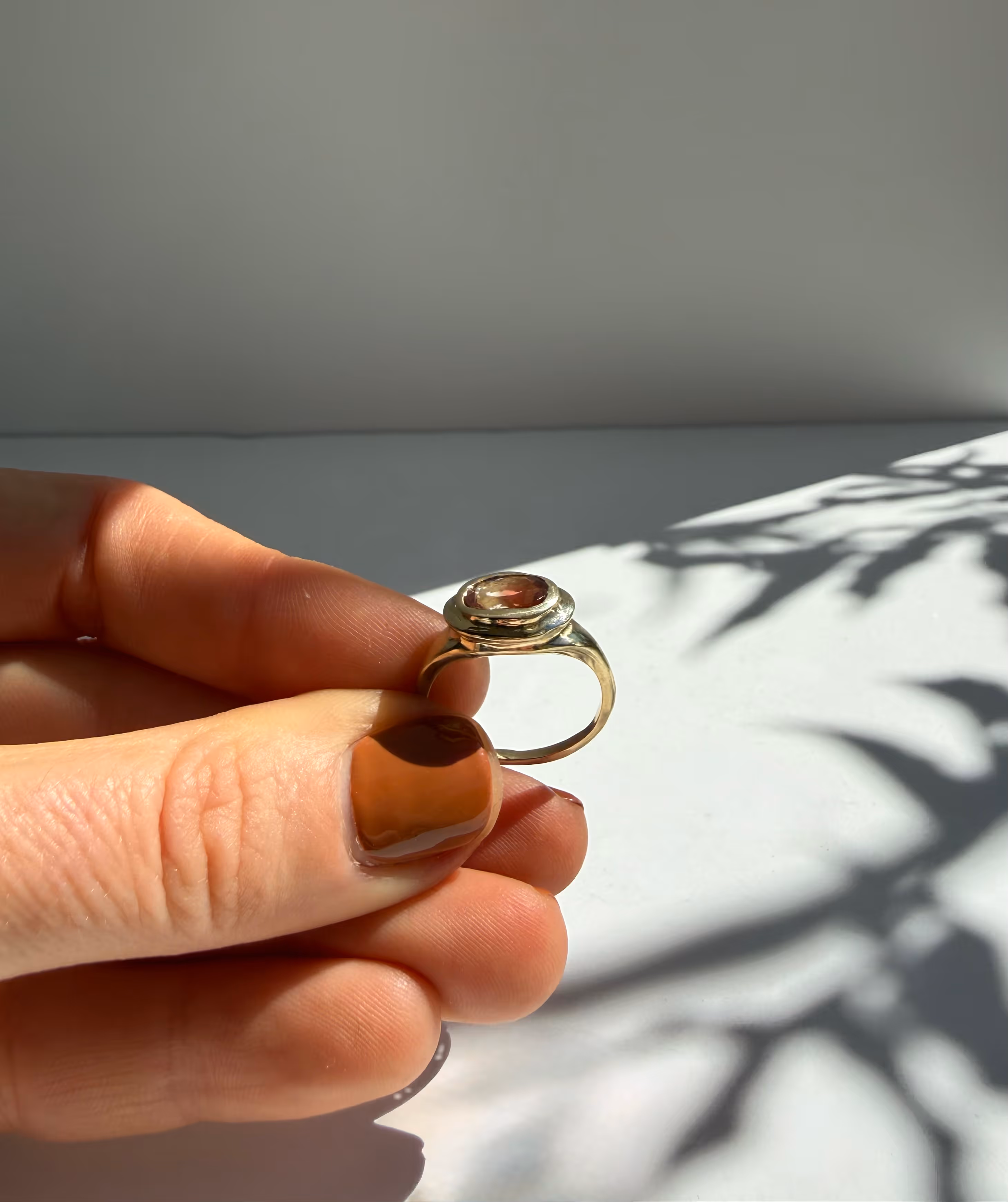 Volterra Ring — 14ct Gold & Oregon Sunstone
