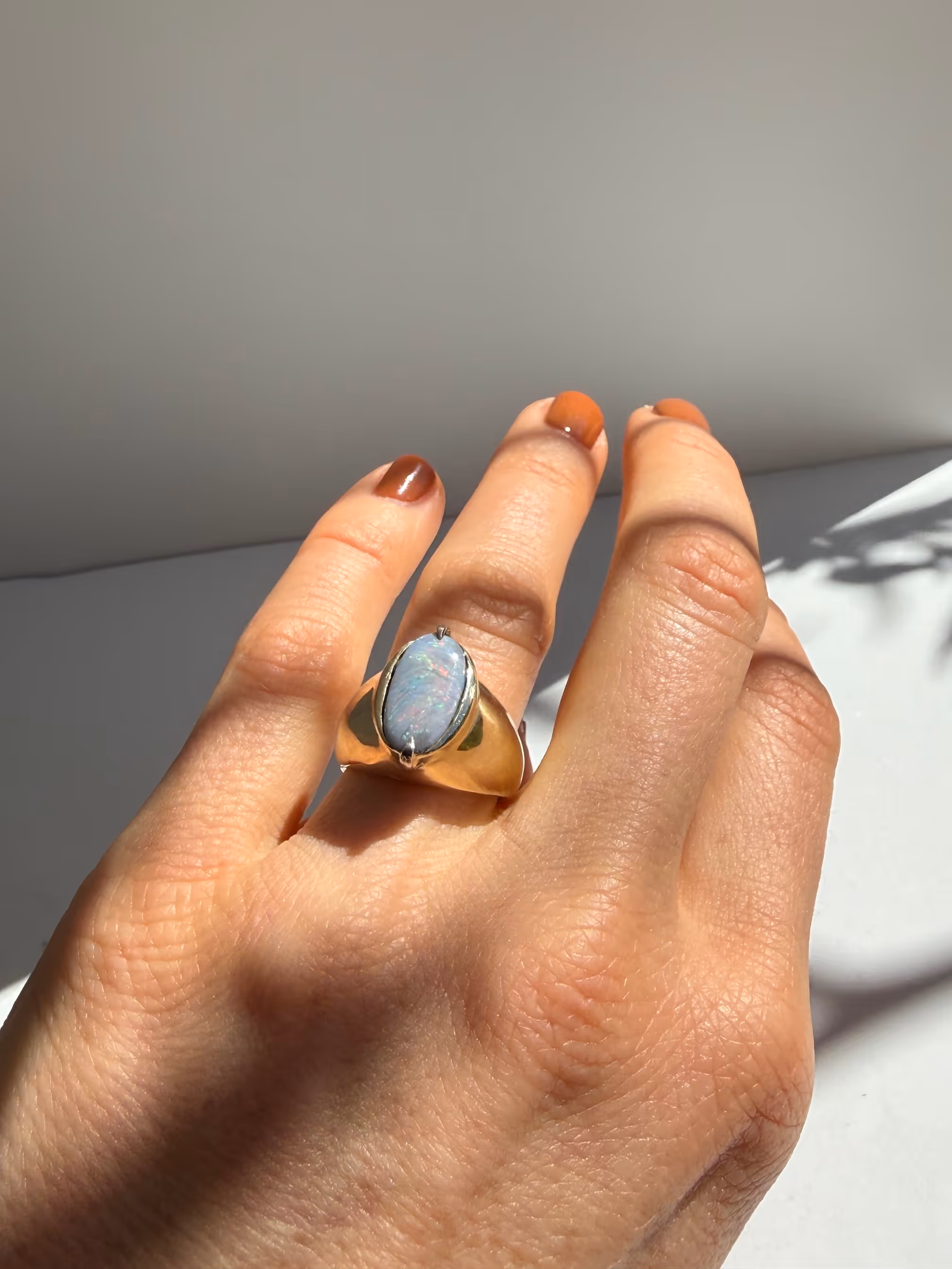 Domed Opal Ring
