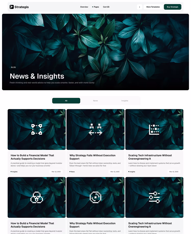 Consulting firm template blog