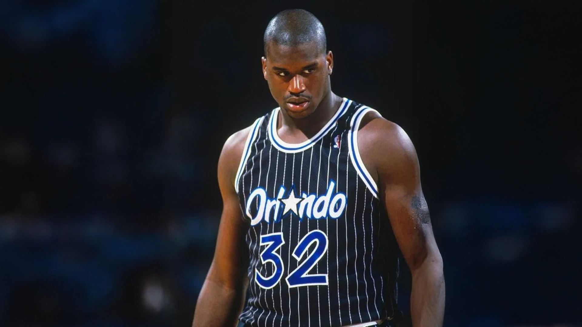 Archival Orlando-era reference photo of Shaquille O'Neal from the production library
