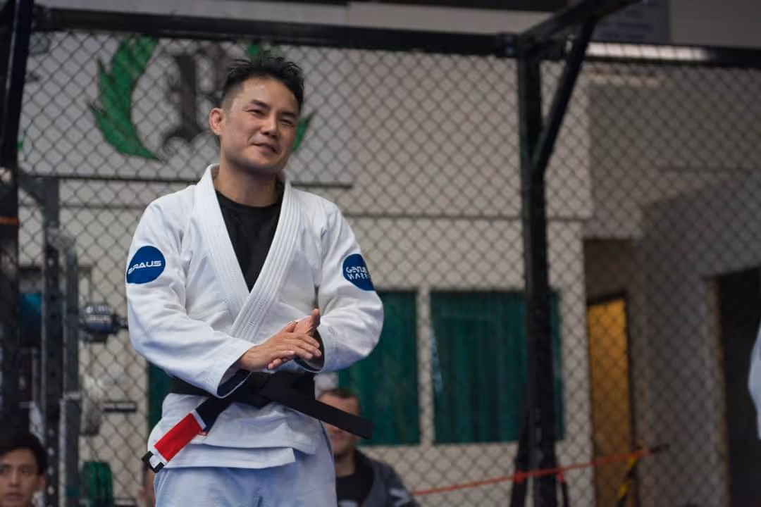 Jason Ng competing in Brazilian Jiu Jitsu
