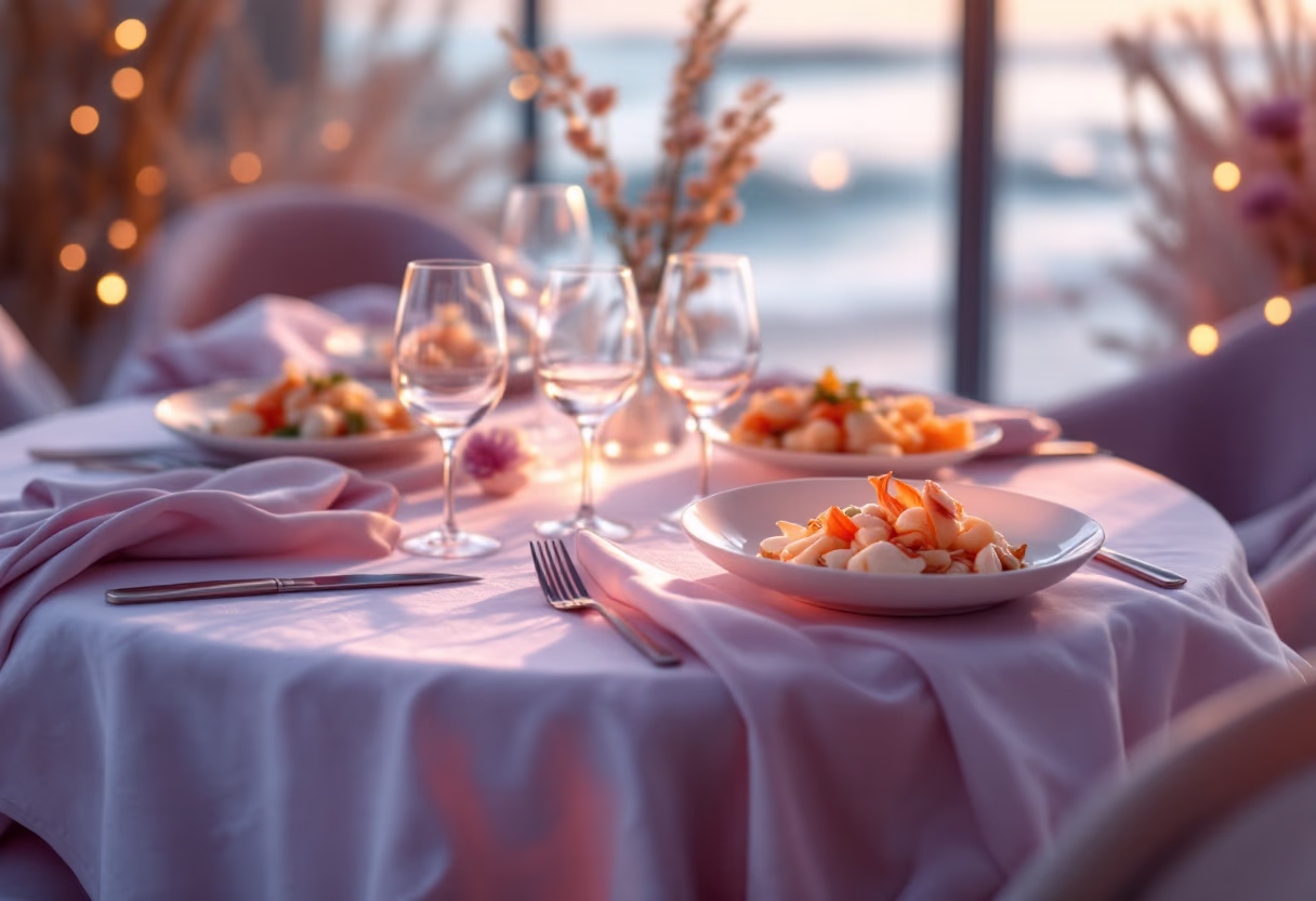 image of private dining setup (for a seafood restaurant)