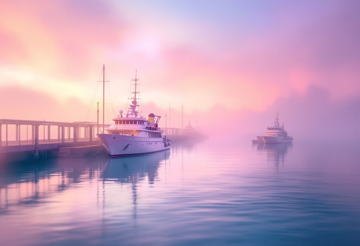 image of port infrastructure for a maritime service