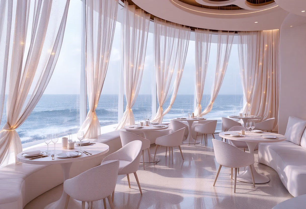 image of restaurant interior (for a seafood restaurant)