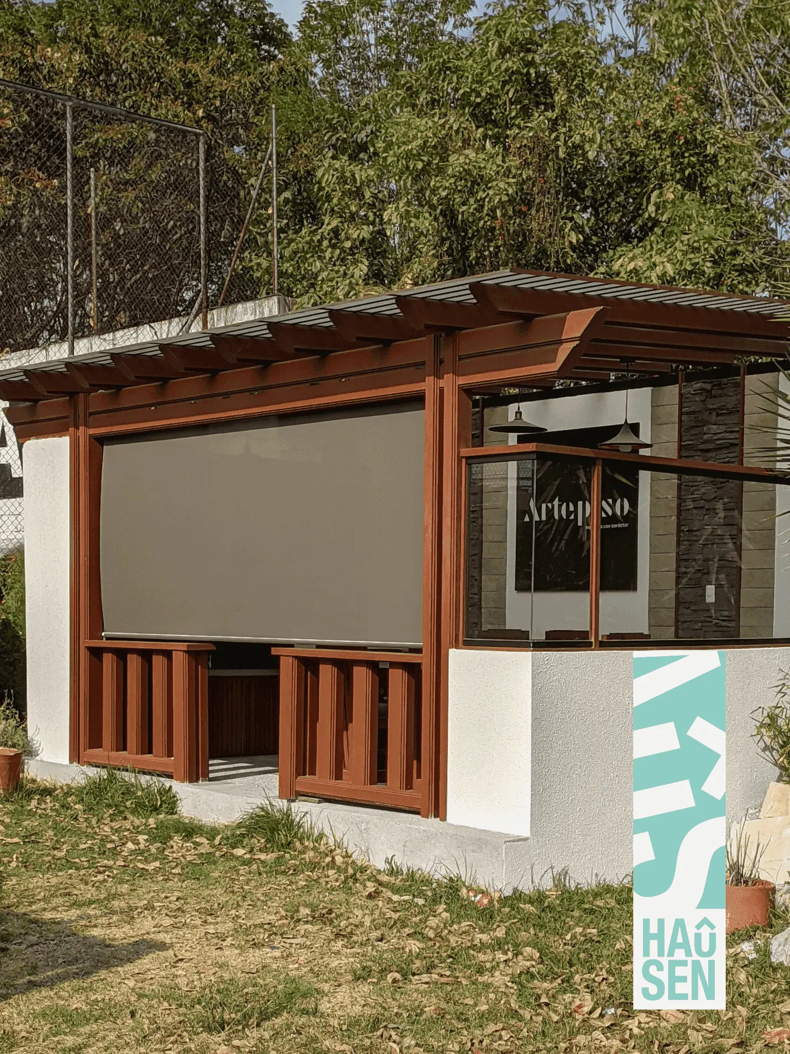 Cortinas de exterior Hausen, fotografía de instalación 11