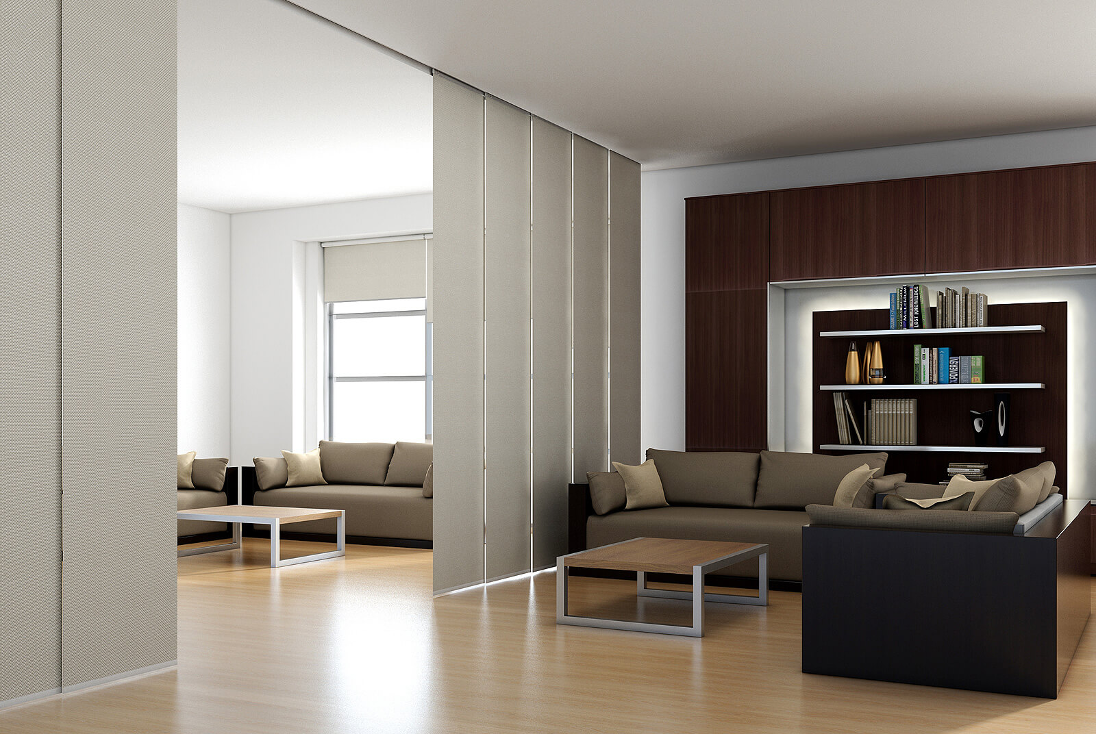 Cortinas paneladas a medida fabricadas por Hausen en Quito