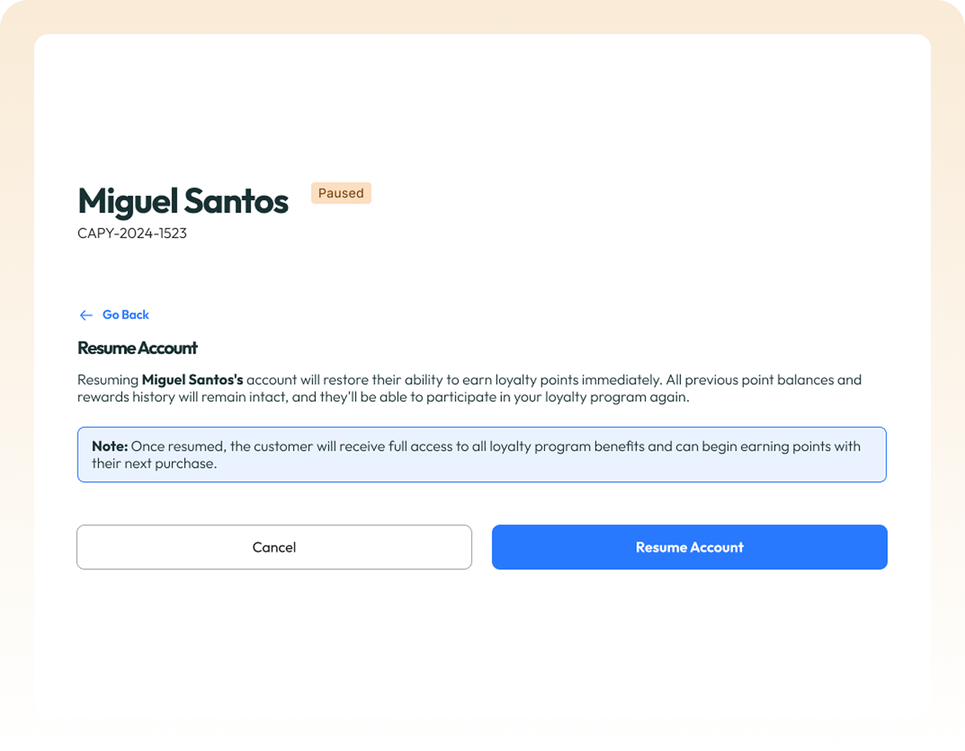 Customer Management Product Feature 