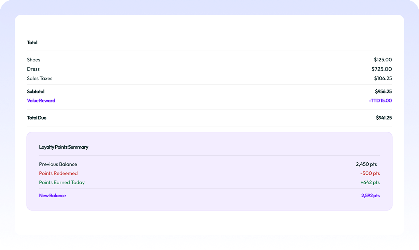 Rewards at Checkout Product Feature