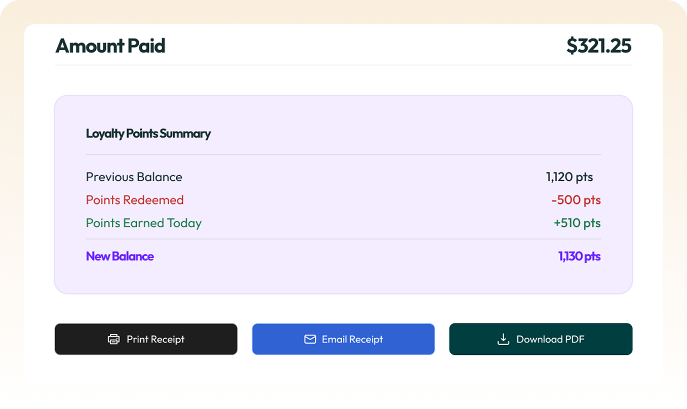Digital Receipts Product Feature