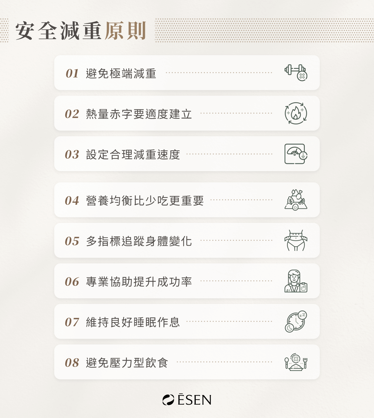 安全減重原則