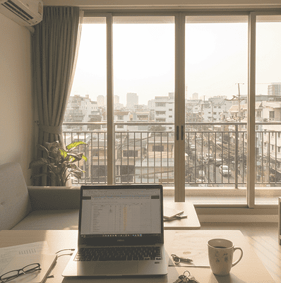 office view through window