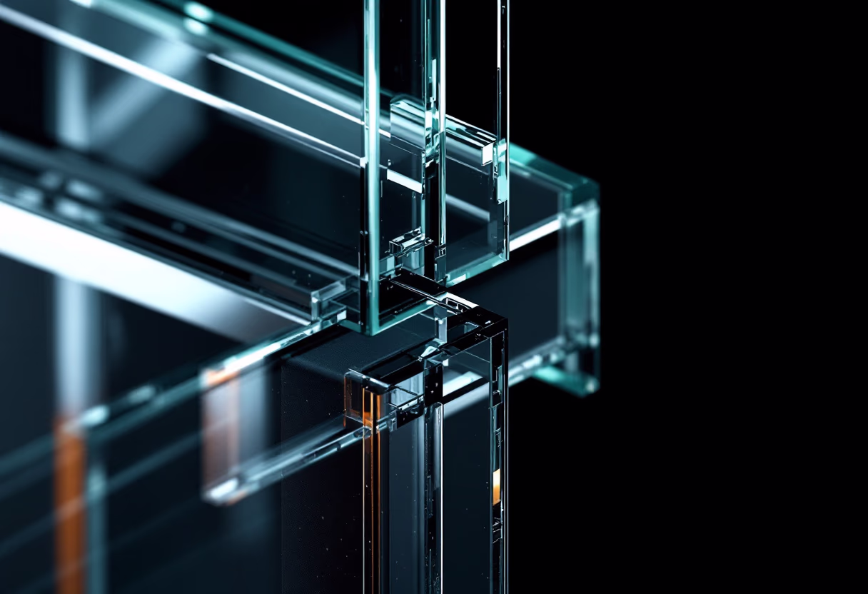 image of elegant steel and glass architectural detail