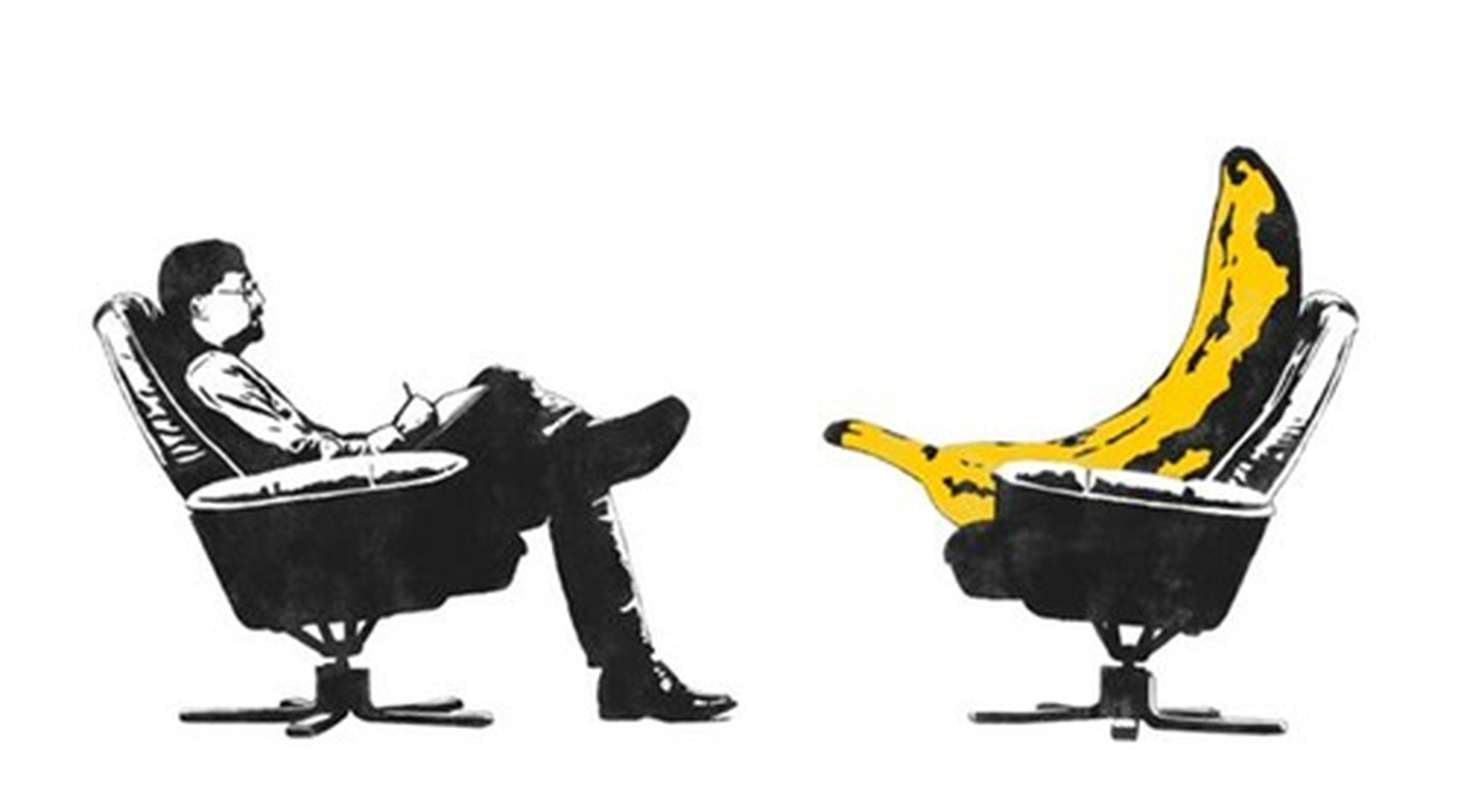 Illustration banksy thérapie pour un article sur la Gestalt-thérapie — approche humaniste et psychocorporelle par Florence Jeux