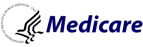 Logo of Medicare with a stylized eagle outline and the text 'Medicare'.