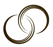 Two intertwined thin circular rings forming a continuous loop.
