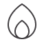Symbol einer Flamme als Gas-Icon.