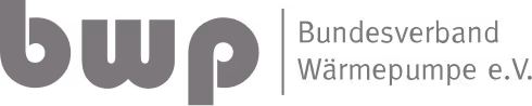 Logo des Bundesverbands Wärmepumpe e.V. mit den Buchstaben bwp in Kleinbuchstaben und dem Text Bundesverband Wärmepumpe e.V.