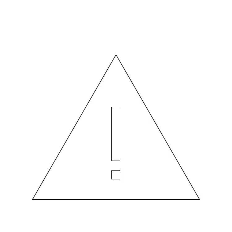 Dreieck-Warnschild mit Ausrufezeichen in der Mitte, das auf eine Warnung hinweist.