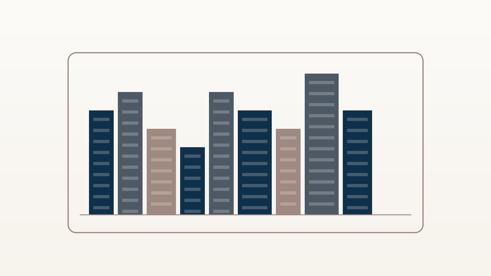 Illustration graphique d'immeubles bleu marine, gris et taupe réunis dans un même cadre évoquant un patrimoine immobilier mutualisé