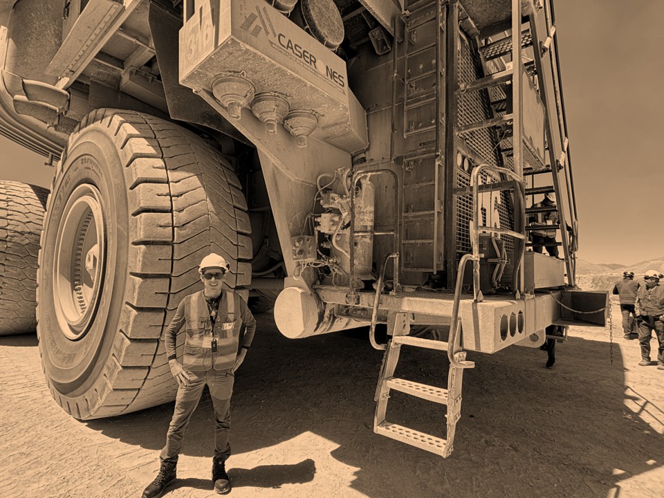 Komatsu mining truck on site