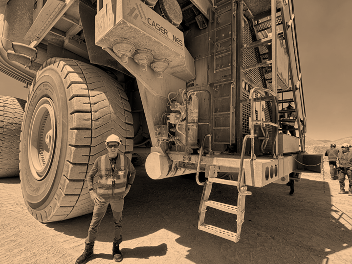 Komatsu mining truck on site