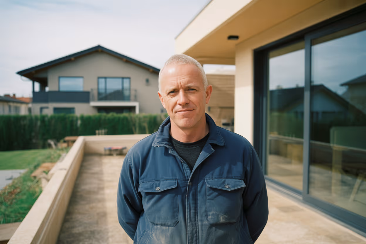 Team von Betonbauern auf einer Baustelle, freundlich und professionell im Arbeitsumfeld