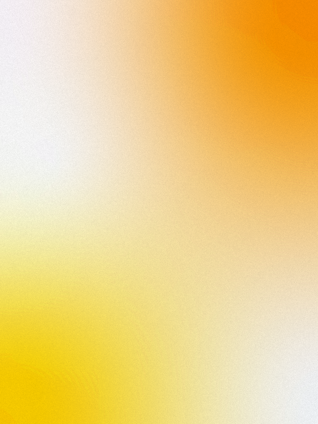 Orange and yellow gradient background fading into white.