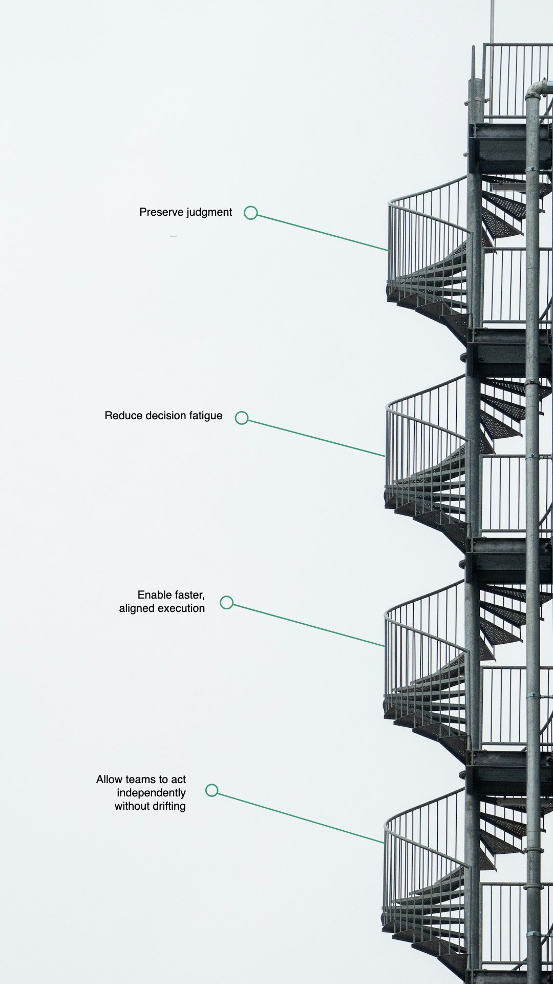 white spiral stairs with white background