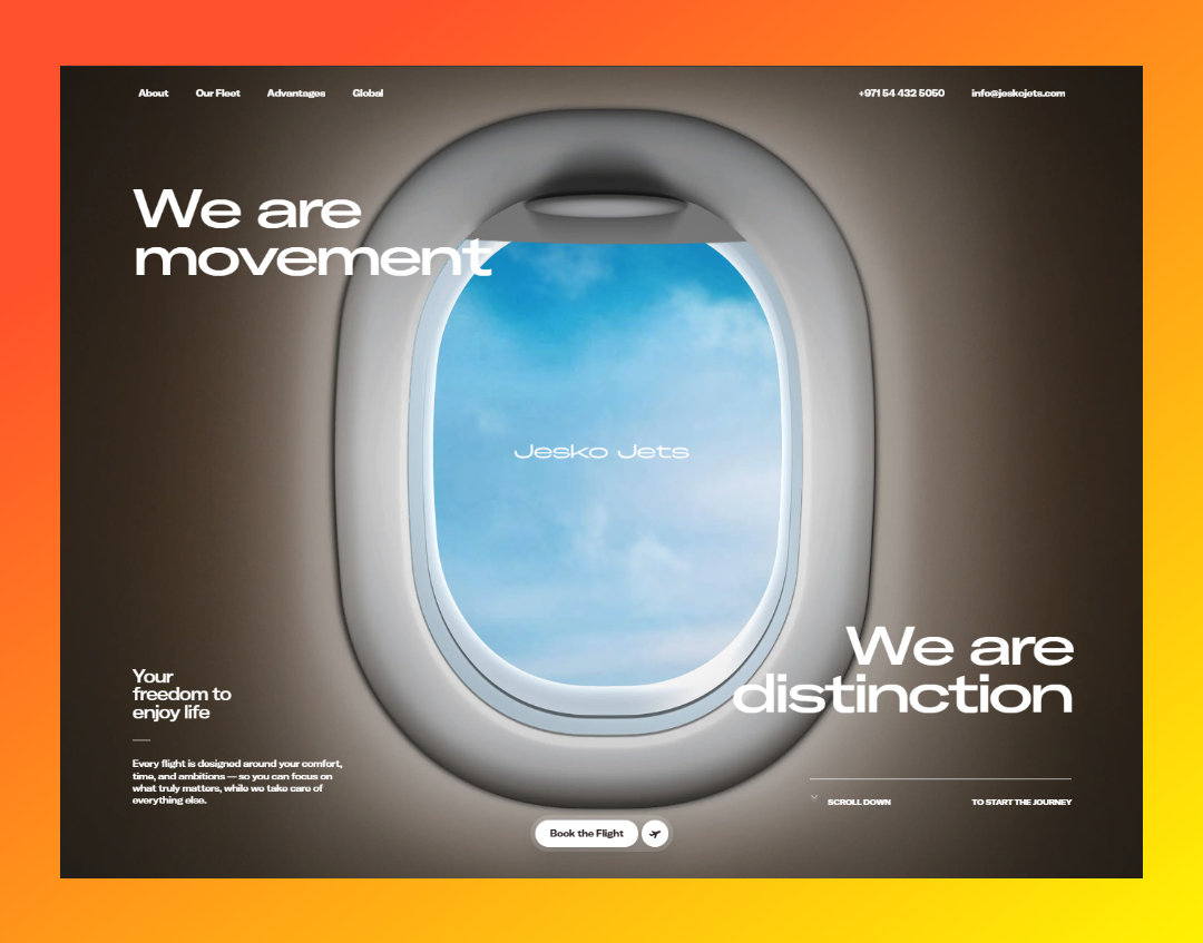 Jesko Jets website screenshot