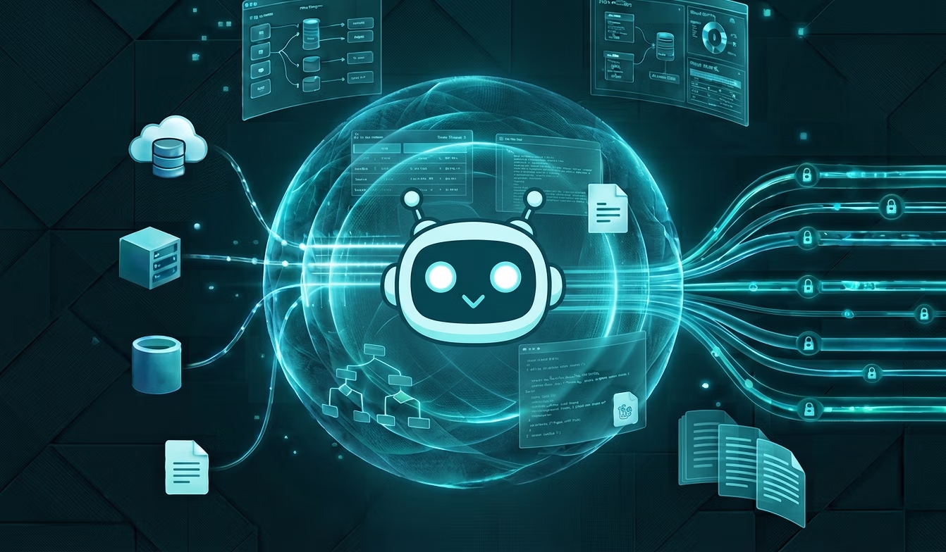 Laptop interface representing AI and automation workflows