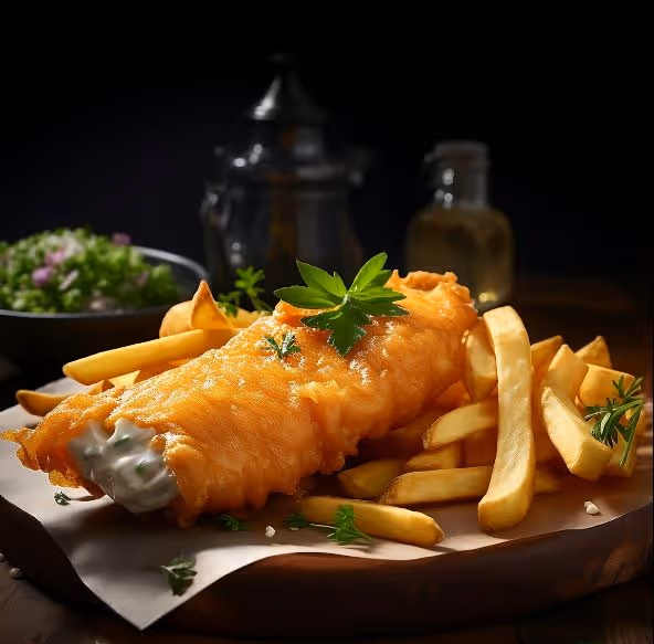 Fish and chips at the Lighthouse Grill