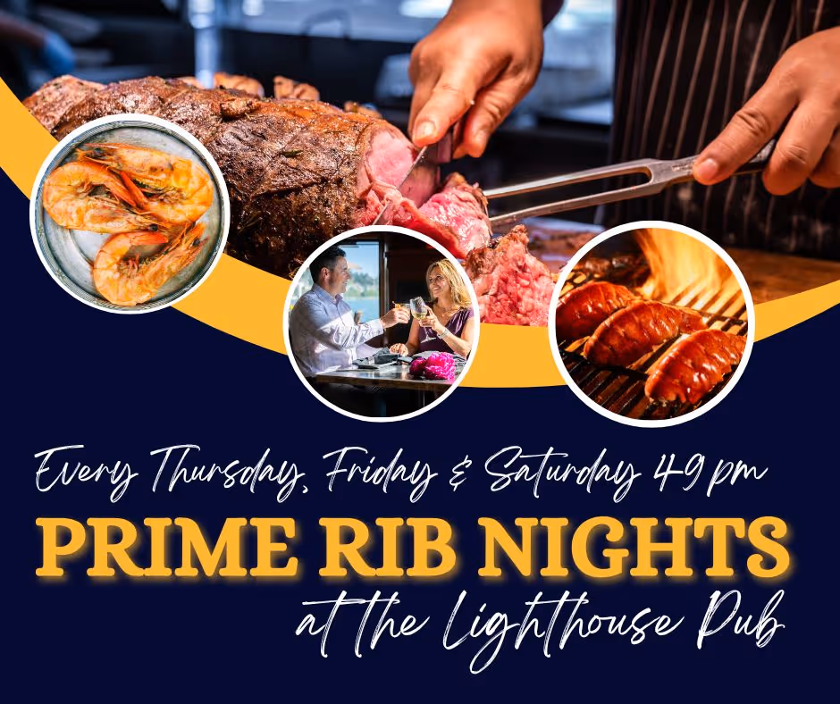 Prime rib at the Lighthouse Grill