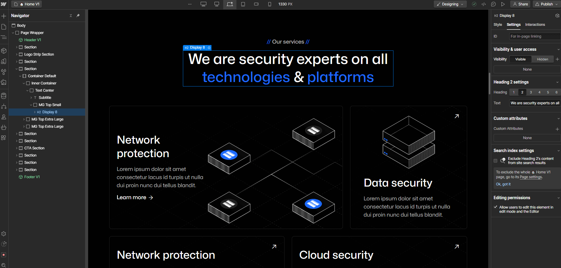 Static Content - Cybersecurity X Webflow Template
