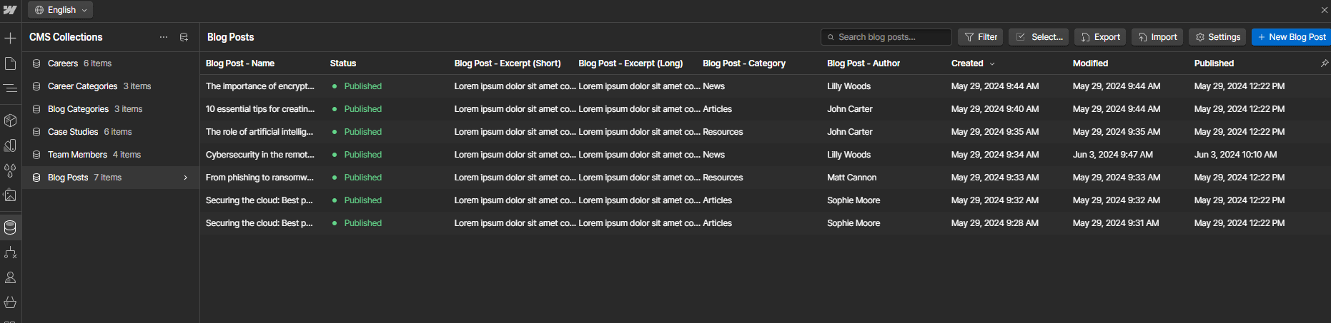 CMS Collection - Cybersecurity X Webflow Template