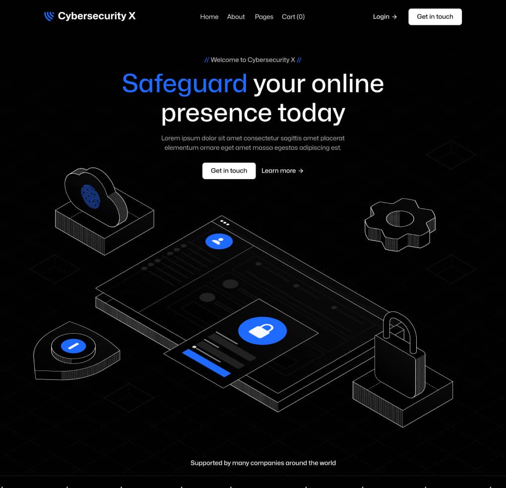 Cybersecurity X - Home V1 - Cyber Security Webflow Template