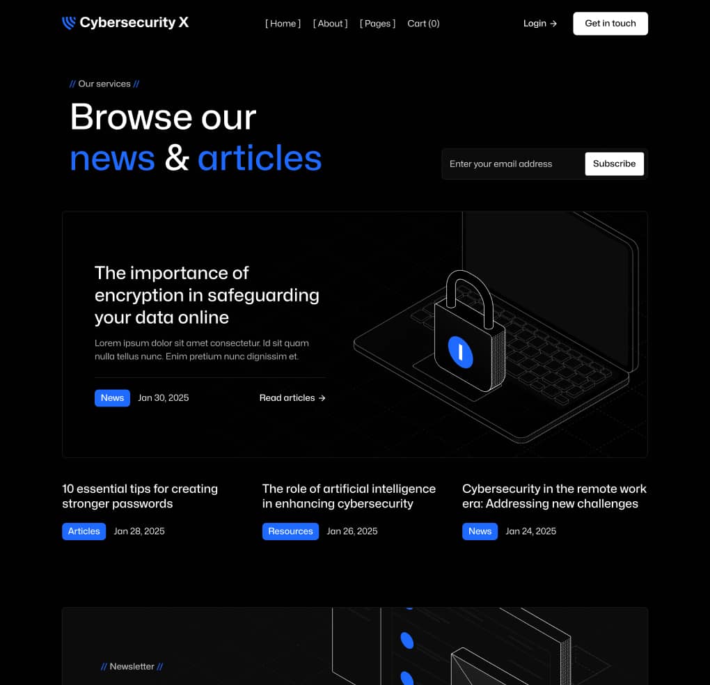 Cybersecurity X - Blog V2 - Cyber Security Webflow Template