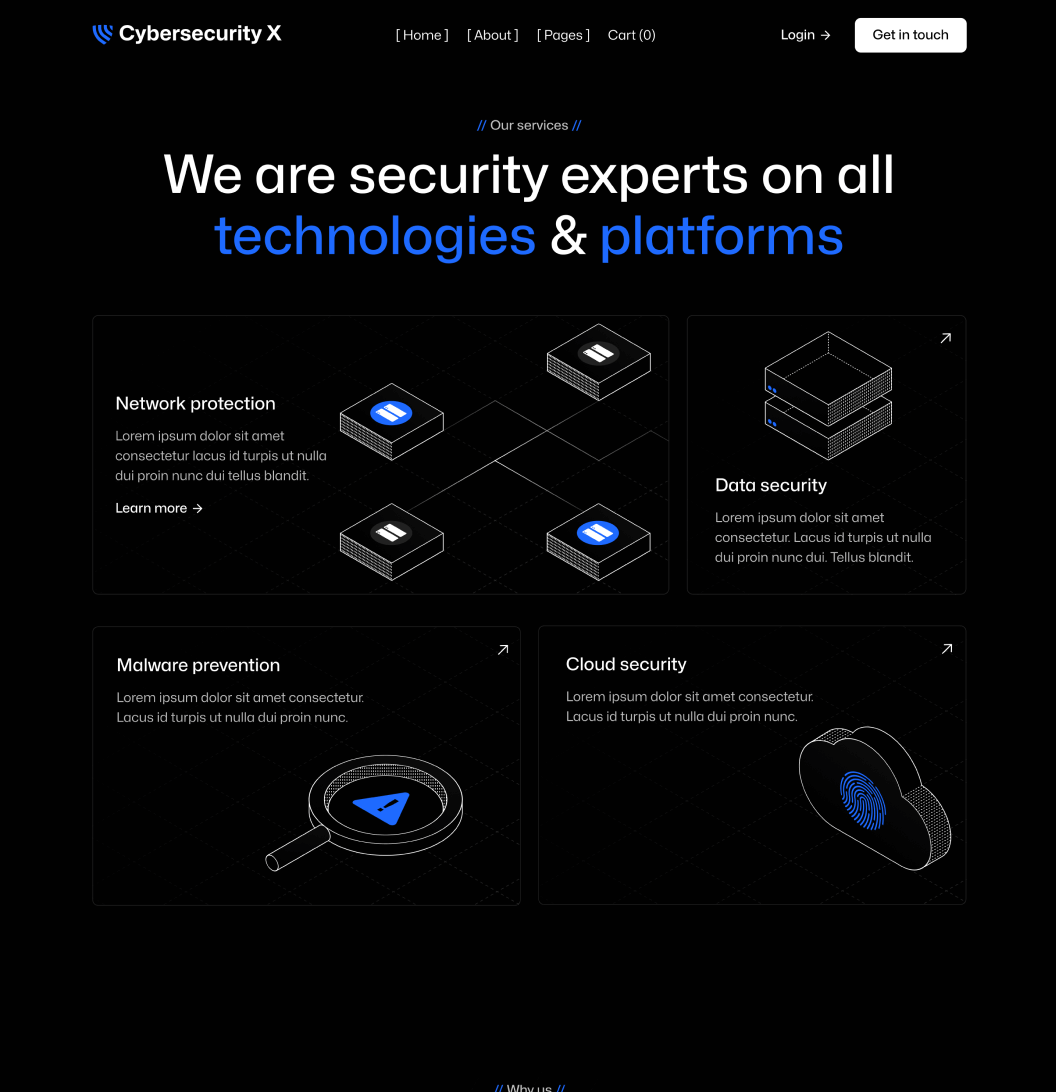 Cybersecurity X - Features Page - Cyber Security Webflow Template