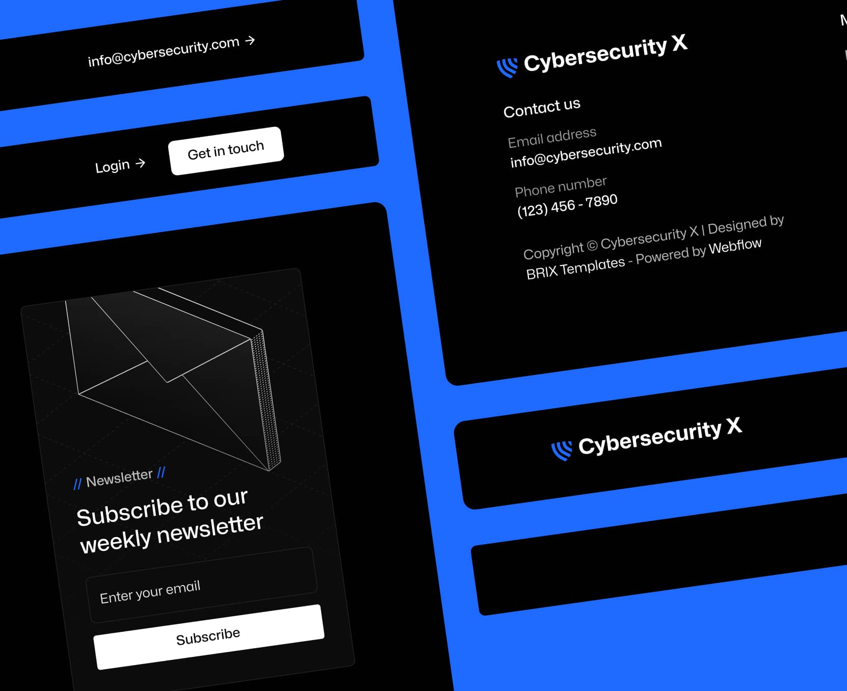 Cybersecurity X - Notification Bars - Cyber Security Webflow Template